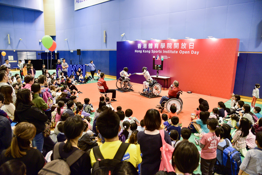 <p>Demonstration and challenge zones, featuring Karatedo, Rugby, Wheelchair Fencing and Wushu were staged for the public to get up close and personal with elite athletes.</p>
